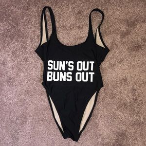 One Piece “SUN’S OUT BUNS OUT” Bathing Suit